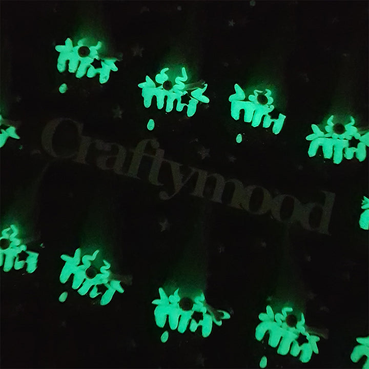 Halloween cauldron - glow in the dark - Handmade Flatback Clay Bow Centre