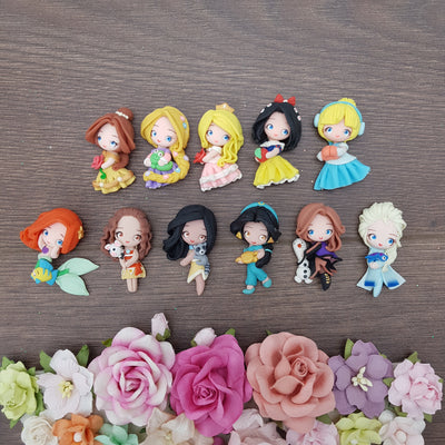 LIMITED ! Princesses  - Embellishment Clay Bow Centre