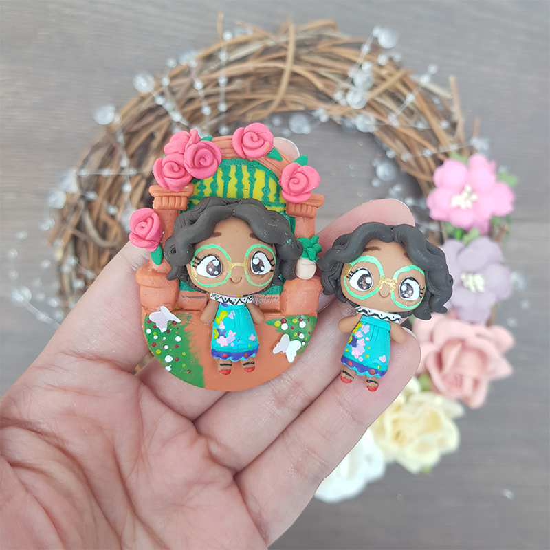 Magic village big family - Embellishment Clay Bow Centre