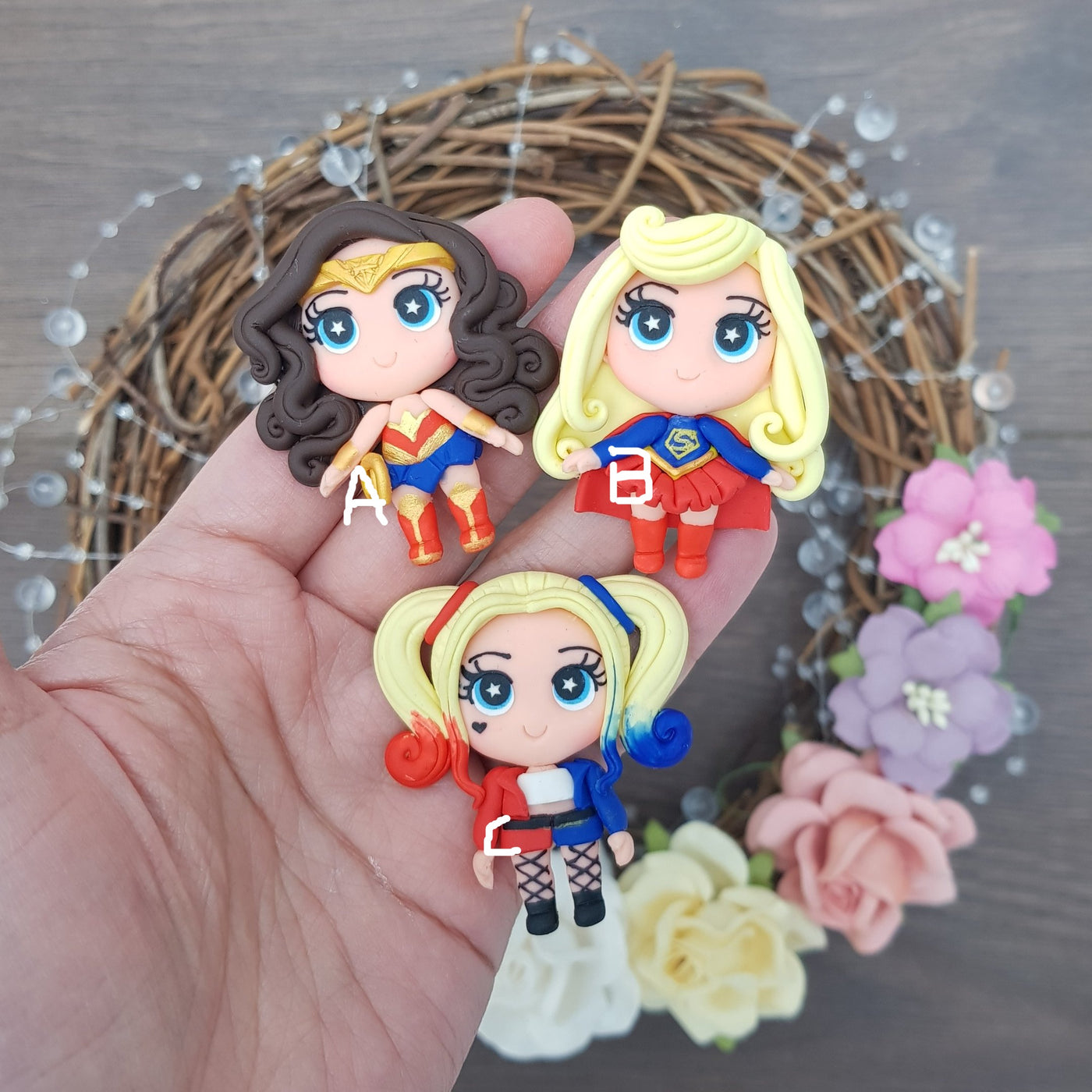 supergirl - Embellishment Clay Bow Centre