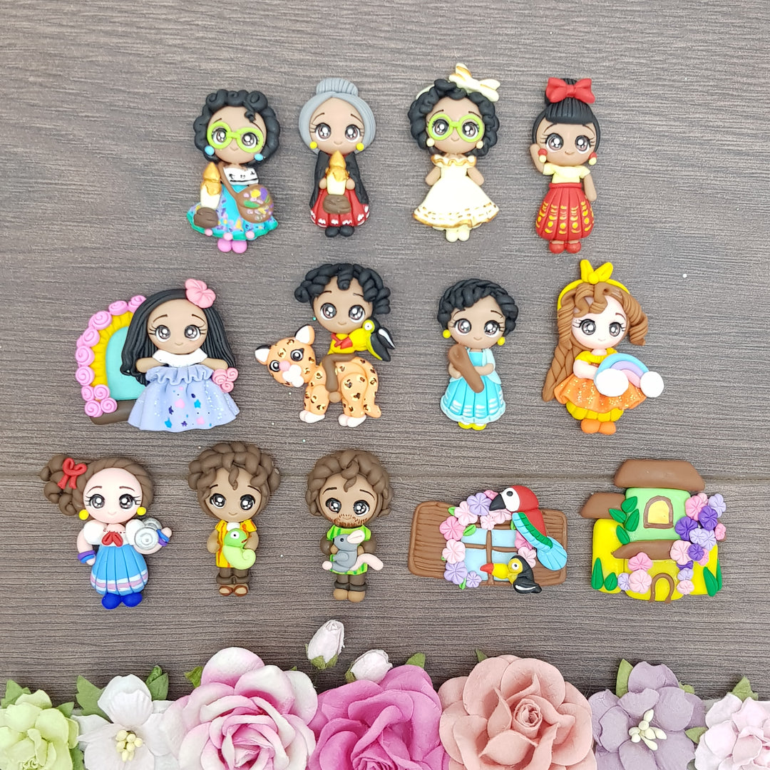 SALE Magic family - Clay Charm Embellishment