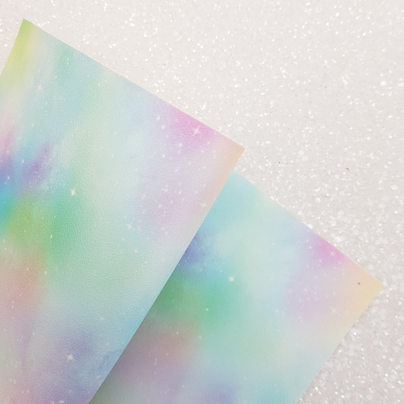 Galaxy dream rainbow - Pu Leather vinyl - canvas - choose Fabric material Sheets