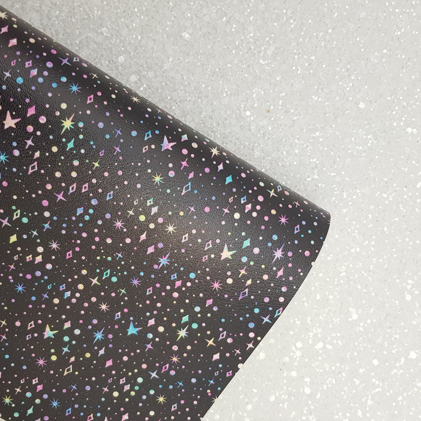 twinkling stars - Pu Leather vinyl - canvas - choose Fabric material Sheets
