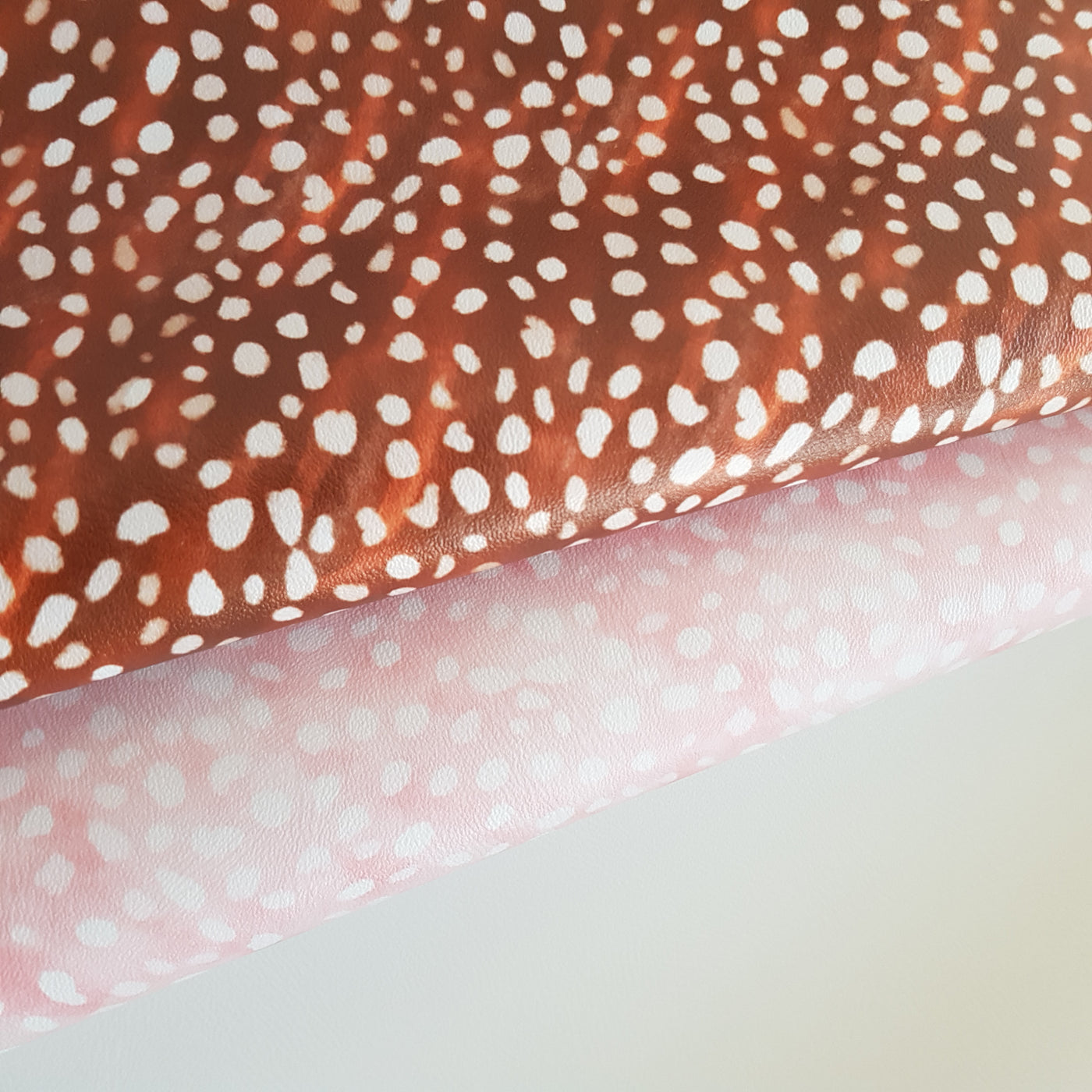 Deer spot texture   - Pu faux vegan Leather vinyl - canvas - choose Fabric material Sheets
