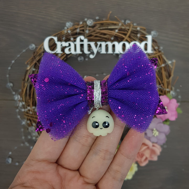 SALE Halloween charms - Handmade Flatback Clay Bow Centre