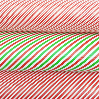 Christmas candy cane stripe sweet xmas   - Leatherette vinyl - canvas - choose Fabric material Sheets