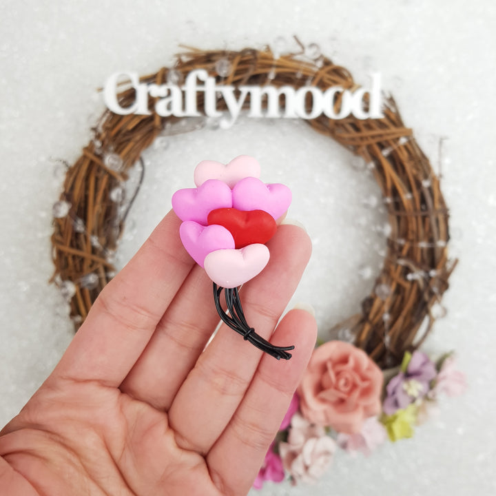 heart balloons - Embellishment Clay Bow Centre