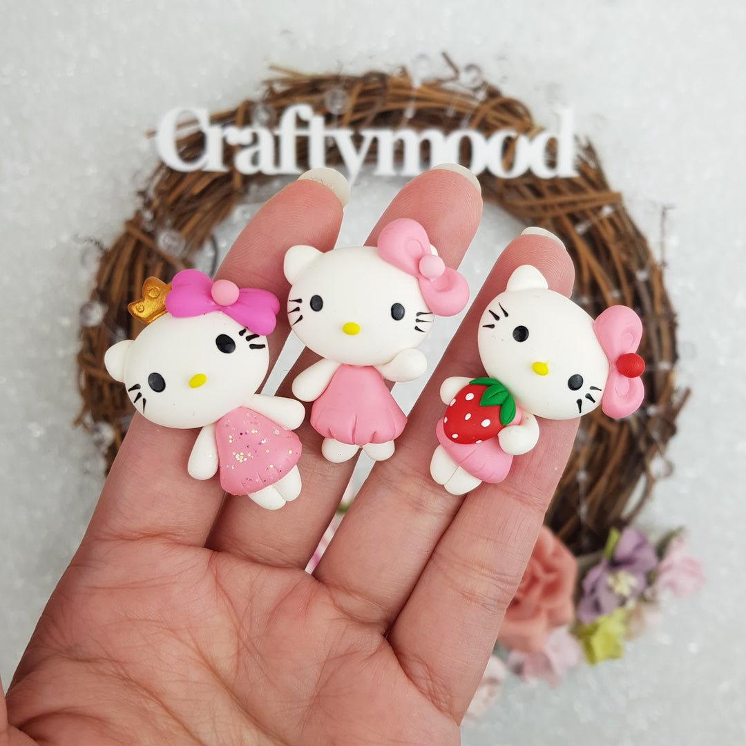 Kitty  - Embellishment Clay Bow Centre