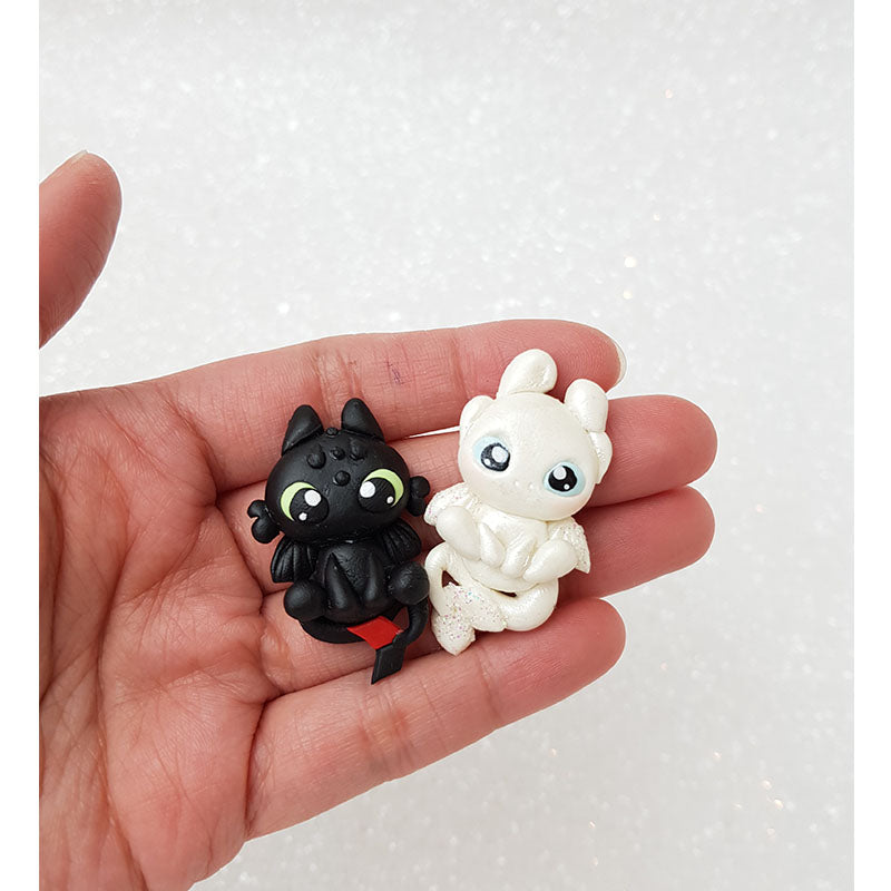 Clay Charm Embellishment - Dragon Big Eyes - Crafty Mood