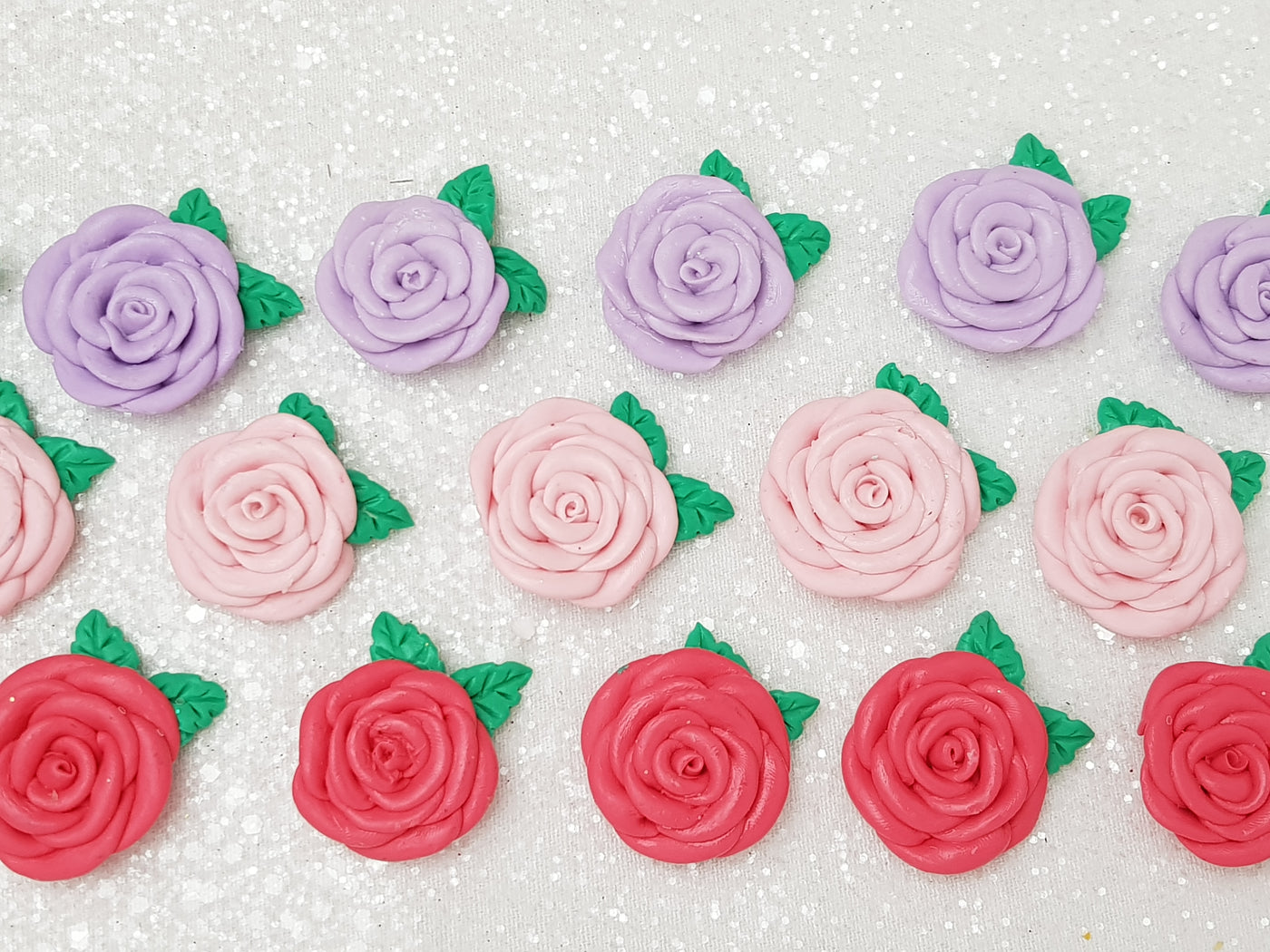 Clay Charm Embellishment - Rose - Large or Small - Crafty Mood