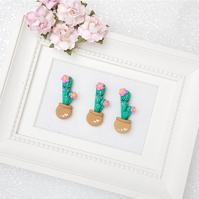 Clay Charm Embellishment - Cactus Delight - Crafty Mood