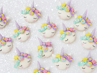 Clay Charm Embellishment - Candy Sleepy Unicorn - E - Crafty Mood