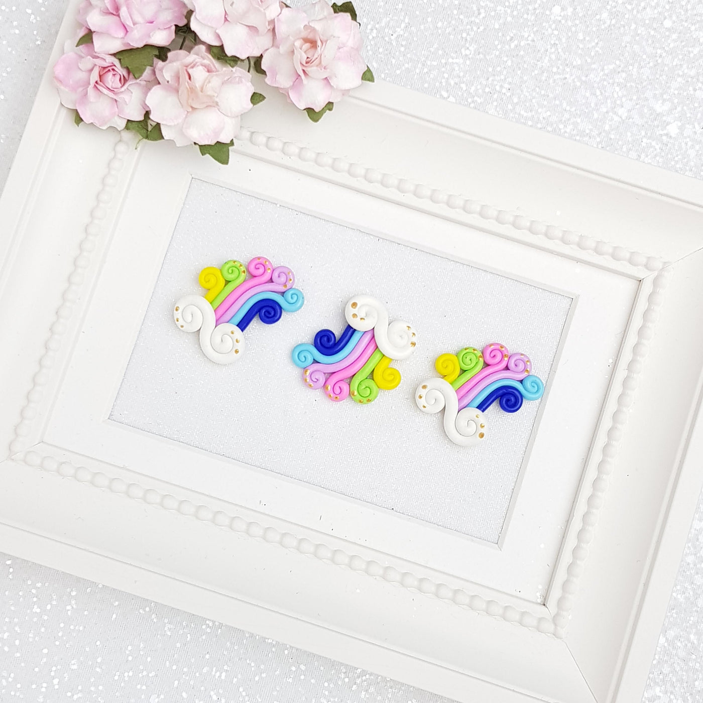 Clay Charm Embellishment - Mini Rainbow Delight - Crafty Mood