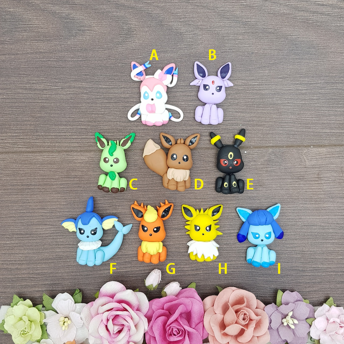 Catch them all - Handmade Flatback Clay Bow Centre