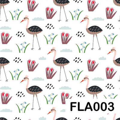 Flamingo - Leatherette vinyl - canvas - choose Fabric Sheets