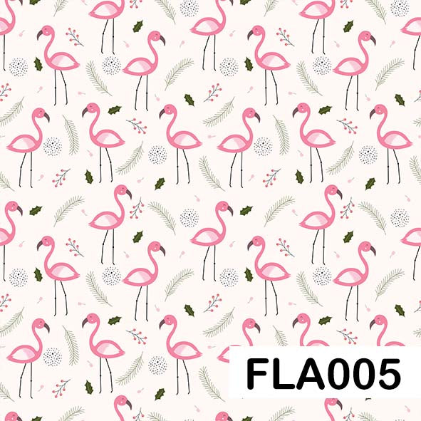 Flamingo - Leatherette vinyl - canvas - choose Fabric Sheets