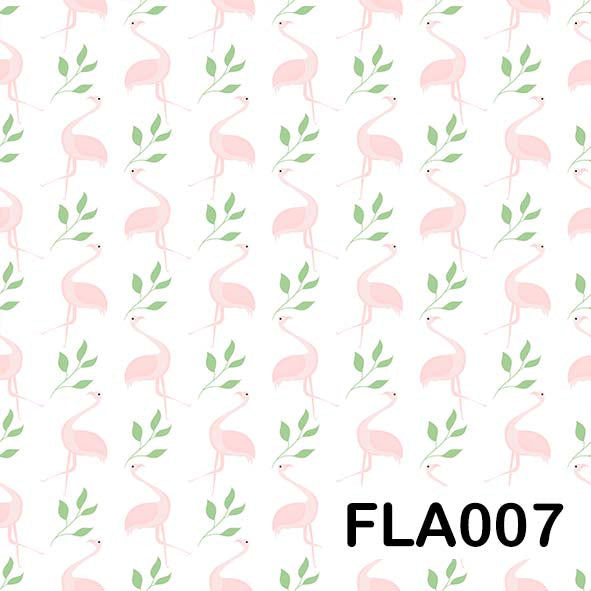 Flamingo - Leatherette vinyl - canvas - choose Fabric Sheets