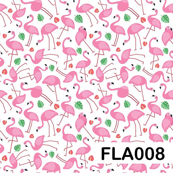 Flamingo - Leatherette vinyl - canvas - choose Fabric Sheets