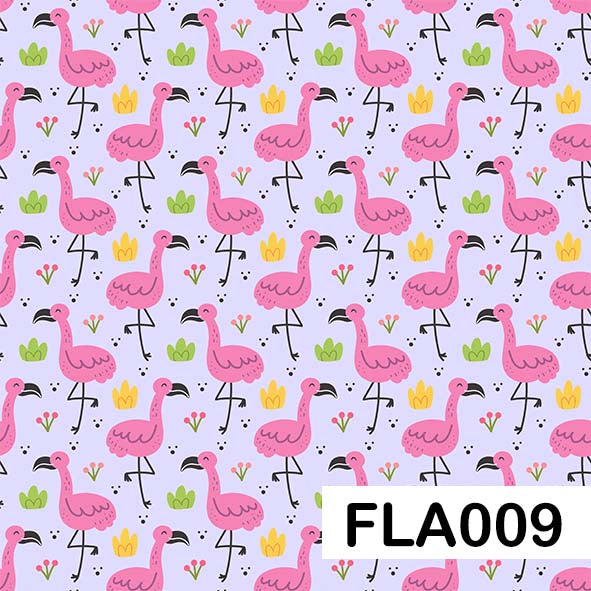 Flamingo - Leatherette vinyl - canvas - choose Fabric Sheets