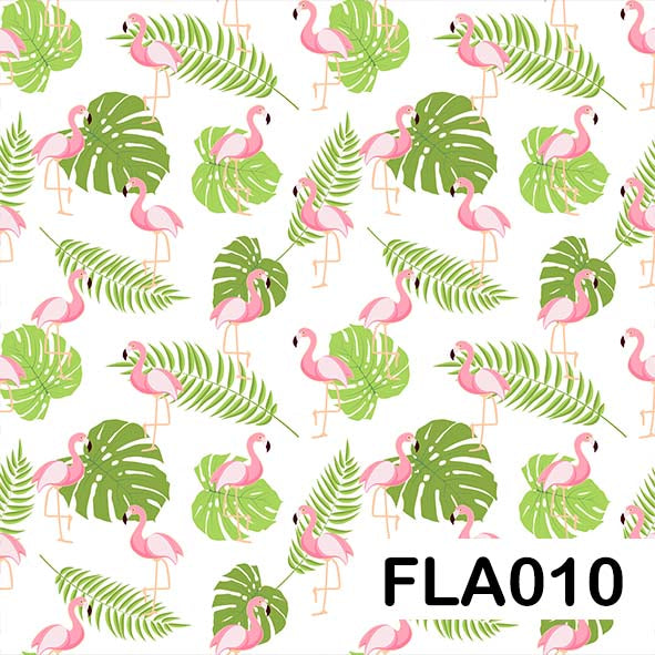 Flamingo - Leatherette vinyl - canvas - choose Fabric Sheets