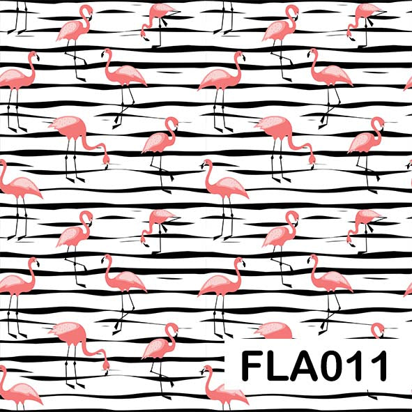 Flamingo - Leatherette vinyl - canvas - choose Fabric Sheets