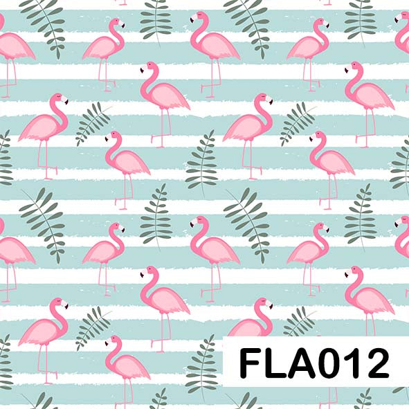 Flamingo - Leatherette vinyl - canvas - choose Fabric Sheets