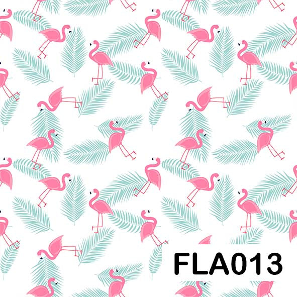 Flamingo - Leatherette vinyl - canvas - choose Fabric Sheets