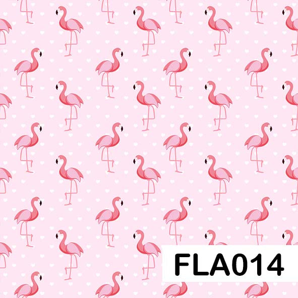 Flamingo - Leatherette vinyl - canvas - choose Fabric Sheets