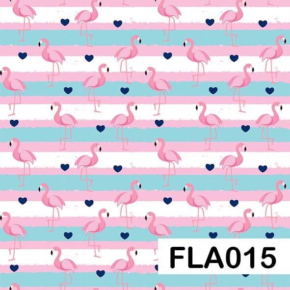 Flamingo - Leatherette vinyl - canvas - choose Fabric Sheets