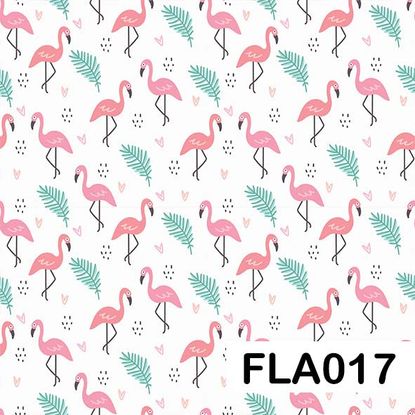 Flamingo - Leatherette vinyl - canvas - choose Fabric Sheets