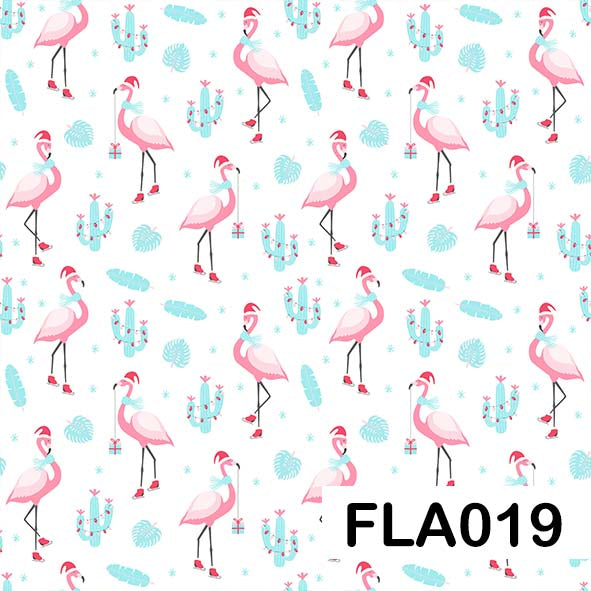 Flamingo - Leatherette vinyl - canvas - choose Fabric Sheets