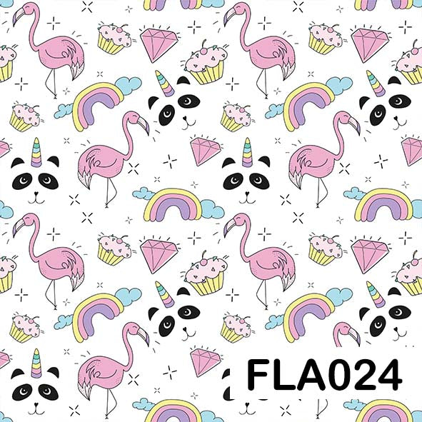 Flamingo - Leatherette vinyl - canvas - choose Fabric Sheets