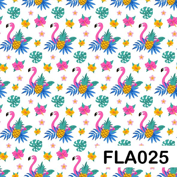 Flamingo - Leatherette vinyl - canvas - choose Fabric Sheets