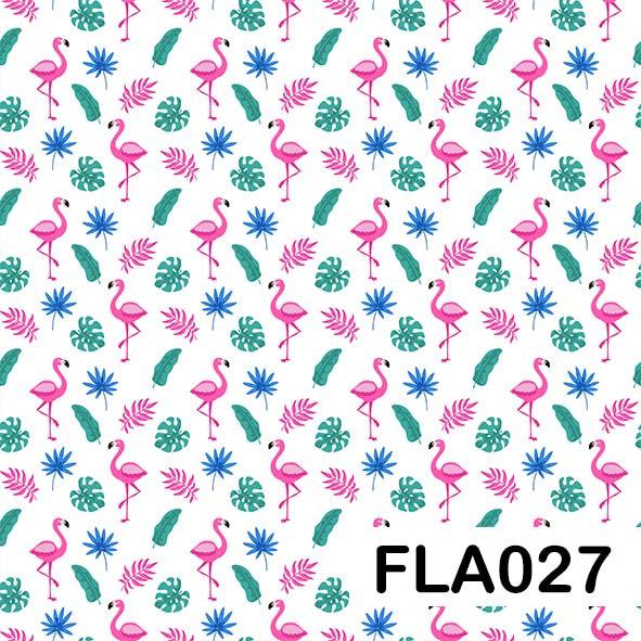 Flamingo - Leatherette vinyl - canvas - choose Fabric Sheets