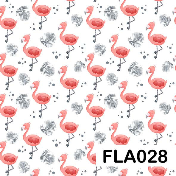 Flamingo - Leatherette vinyl - canvas - choose Fabric Sheets