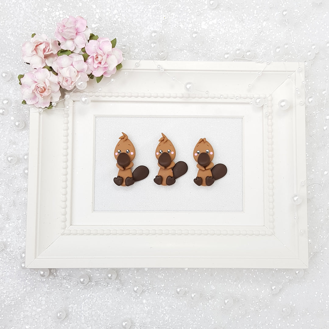 The Cute platypus - Embellishment Clay Bow Centre - Crafty Mood
