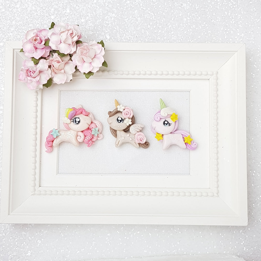Clay Charm Embellishment - Pony Unicorn - Crafty Mood