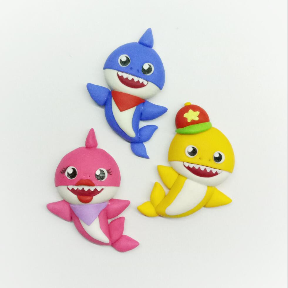 Clay Charm Embellishment - New Shark set of 3 - Crafty Mood