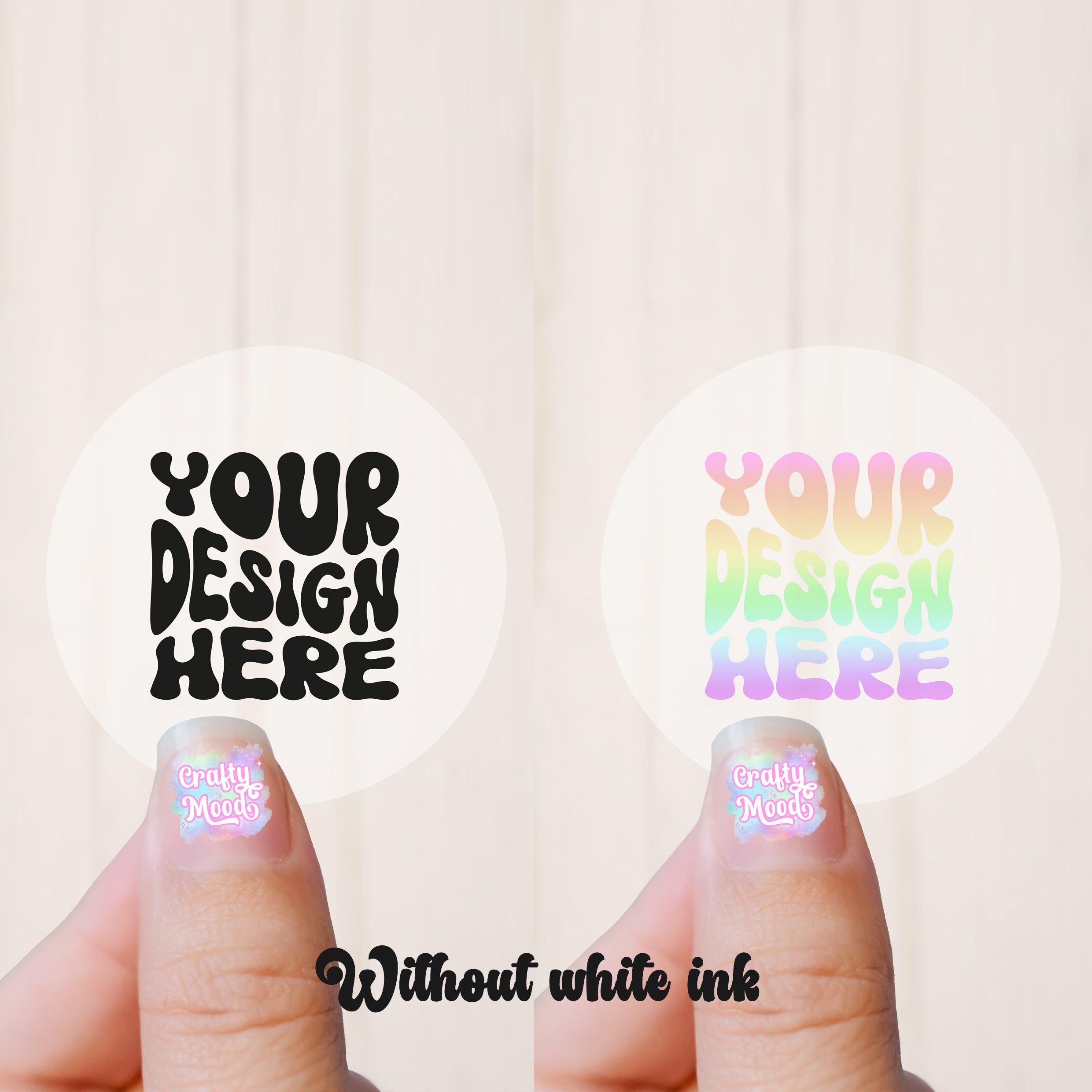 Transparent Round Label Sticker Transparent ROUND -No white ink - PRINTED STICKERS CUSTOM LOGO LABELS ...