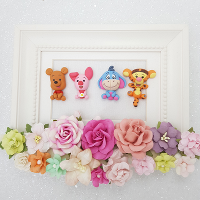Magic wood friends - Embellishment Clay Bow Centre