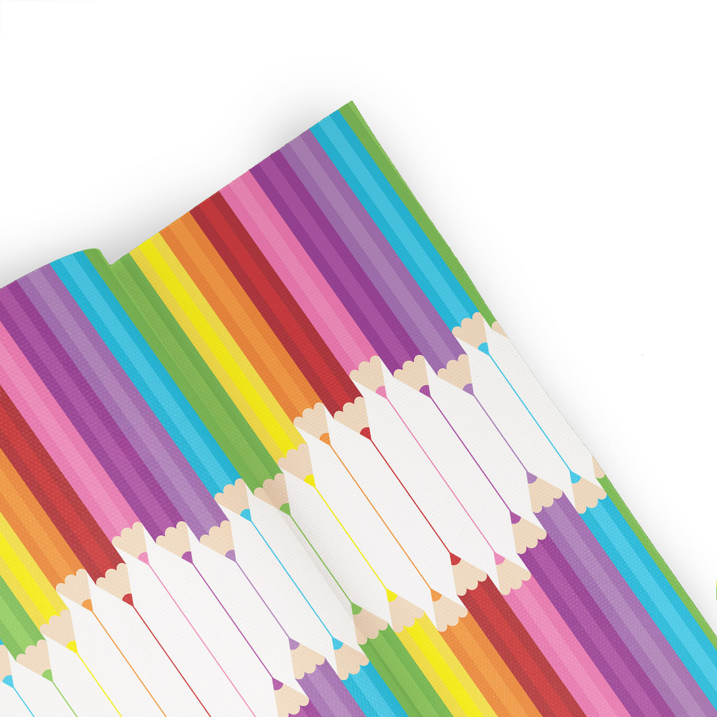School rainbow pencil - Pu Leather vinyl - canvas - choose Fabric material Sheets