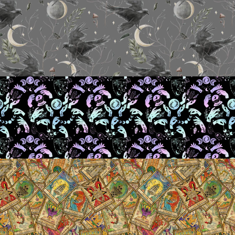 Scary Halloween  - Pu Leather vinyl - canvas - choose Fabric material Sheets