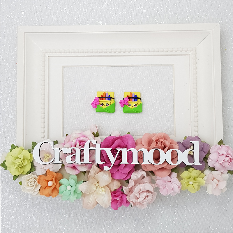 Crayon - Embellishment Clay Bow Centre