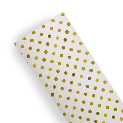 Polka dots - Leatherette vinyl - canvas - choose Fabric material Sheets