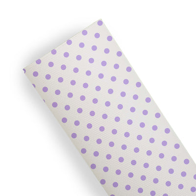 Polka dots - Leatherette vinyl - canvas - choose Fabric material Sheets